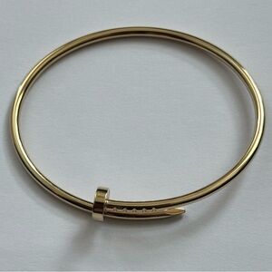 Cartier Juste Un Clou Bracelet Nail Bangle Small Model 18K Yellow Gold Size 16